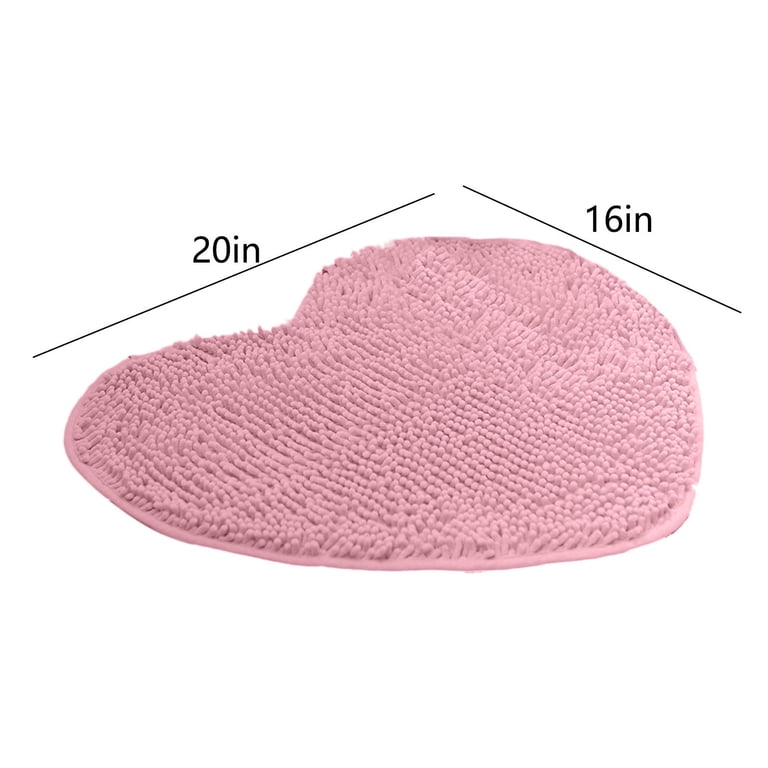 Blukids Heart Shaped Rug, Cute Heart Small Area Non-slip Rugs