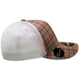 thumbnail image 4 of Decky 6017 6 Panel Mid Profile Structured Plaid Trucker Hat-102/White, 4 of 5