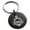 Black, variant on Stainless Steel Pirate Bandit Skull Anchor Engraved Small Medallion Circle Charm Keychain Keyring