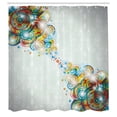 thumbnail image 3 of Ambesonne Abstract Shower Curtain, Modern Rainbow Waves, 69"Wx84"L, Multicolor, 3 of 5