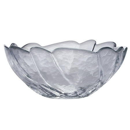 

1 Pc Wave Stripe Glass Bowl Transparent Lead-free Candy Bowl Small Rice Bowl Thicken Fruit Storage Bowl (11x4.5cm)
