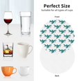 thumbnail image 4 of KLL Drink Coasters Set Round Shape of 4,PU Leather Absorbent Coasters Set Decorative Coffee Cup Coasters Housewarming Gift for Home Decor-Cartoon Shark, 4 of 5
