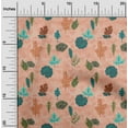 thumbnail image 1 of oneOone Cotton Jersey Peach Fabric Leaves Artistic Craft Projects Decor Fabric Printed By The Yard 58 Inch Wide, 1 of 4