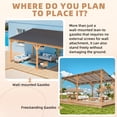 thumbnail image 4 of AECOJOY 20' x 10' Wood Gazebo, Outdoor Heavy Duty Wooden Pergola on Clearance, Patio Lean to Hardtop Awnings, 4 of 9