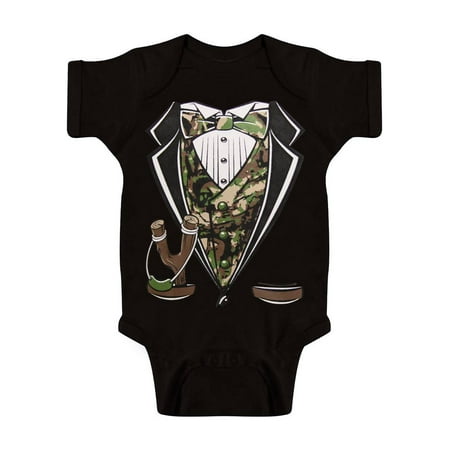 

Toddlers Camo Tuxedo Bodysuit - Black - 24 Months