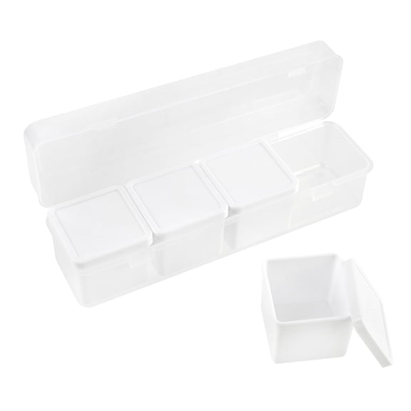 White Multi-Use Organizer Sets by Simply Tidy – 9" Plastic Drawer Bins for Bathroom - Office & Craft Storage - 5-Piece Sets - 12 Pack