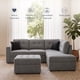 thumbnail image 3 of Sala Esquinera Easy Living Nordam Gris de 5 plazas tapizada en tela para sala, 3 of 6
