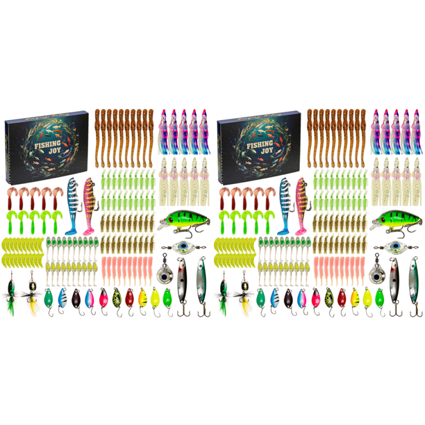 Calendario Adviento Pesca 2024 Con Señuelos Blandos Minnow Crankbait Regalos Navidad para Hombres