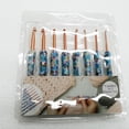 thumbnail image 2 of Techtongda Crochet Hooks Needles Knit Weave Crochet Needle TPR Soft Handle 8 pcs Set Blue Floral, 2 of 6