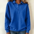 thumbnail image 5 of Karymi Cute Tops for Women Fake Two Piece Collared V Neck Sweatshirt, Solid Layered Shirt Long Sleeve Pullover Top, Fall Winter Daily Streetwear Outfits Going Out Tops for Women, 5 of 8