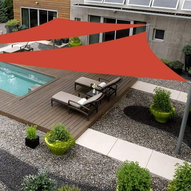 Right Triangle 6' x 6' x 8.5' Red Sun Shade Sail Canopy Awning for Patio Backyard Lawn Garden Outdoor Activities UV Block Mesh Netting,