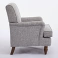 thumbnail image 5 of Euroco Vintage Upholstered Linen Fabric Armchair with Antique Solid Wood Legs, Accent Chair Single Sofa Chair for Living Room, Bedroom,Coffee, 5 of 8