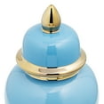 thumbnail image 4 of Kensington Hill Nirvana Turquoise and Gold 2-Piece Porcelain Jar Set with Lids, 4 of 9
