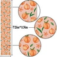 thumbnail image 2 of Linen Peach Table Runner Summer Sweet As A Peach Girl Birthday Party Decoration Home Dining Room Kitchen Table Decor (13" x 72"), 2 of 5