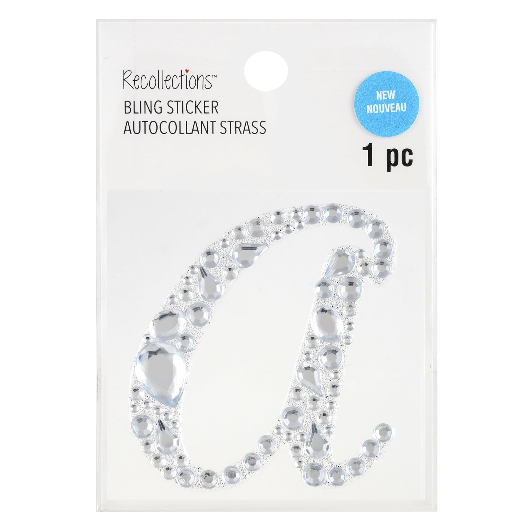 Recollections Bling Alphabet Letter Sticker, 12 Pack
