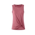 thumbnail image 4 of YUGYXL Womens Solid Color Tank Tops Lightweight Sleeveless Wide Strap Top Classic Loose Fit Crew Neck Camisole Plus Size Yoga Sport Tanks Blouses Time-Limited Sales Pink,XL, 4 of 7