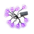thumbnail image 2 of 10 Purple Battery Operated LED Spider Halloween Lights - 4.6 ft Black Wire, 2 of 3