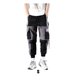 thumbnail image 5 of Qarigey Pantalones harén cómodos de poliéster para hombres - Pantalones casuales de moda y con múltiples bolsillos Moda Prendas para la parte inferior del cuerpo D264negro S, 5 of 6