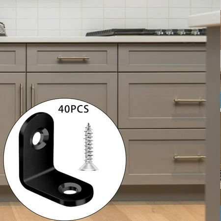 

L Brackets Right Angle Bracket 40PCS Corner Bracket for Shelves Stainless Steel Corner Brackets 90 Degree L Shaped Brackets for Furniture 25mmx25mmx16mm