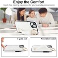 thumbnail image 5 of Allytechgroup 2024 New Trendy Back Case Cover for Apple iPhone 15, Premium PU Leather Luxury Design with Ring Holder Stand Bracket Bumper Shockproof Phone Case for Girls Women, White, 5 of 8
