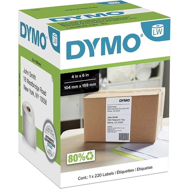 Dymo Etiquetas De Envíos 4xl 4x6 220 Etiquetas DYMO Etiquetas para rotulador