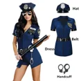 thumbnail image 2 of Mono de policía de sheriff para carnaval, tallas S a 2XL, disfraz de Halloween para mujer, ropa de club, juego de rol con accesorios, disfraz de fiesta elegante, 2 of 4