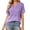 Purple, variant on Fashion Collared Shirt Tunic Top with Lace Up Waist and Contrast for Casual Wear Tops Loose Fit Women's Athletic Tops Shirt Women Cold Gear Womens Running Clothes Light Long Sleeve Long