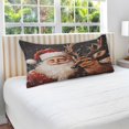 thumbnail image 4 of Plush Pillow Cases Standard Size Ultra Soft Warm Pillowcases with Zipper Christmas Santa Claus and Deer 20"x26", 4 of 9