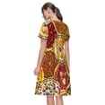 thumbnail image 2 of Bixox Robe d'Été à Manches Courtes pour Femmes Robe Ample Longueur Genou avec Poches-Piques, 2 of 7