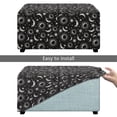 thumbnail image 5 of Xixirimido Celestial Sun Moon Stars Pattern Ottoman Slipcover Form-Fit Stretch Footstool Cover for Leather/Fabric Ottomans, Non-Slip Bottom & Living Room/Bedroom Use, Large, 5 of 7