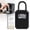 Black, variant on Key Lock Box, Waterproof 4 Digit Combination Lockbox for House Keys, Resettable Code Key Storage Box with Removable Shackle for Outdoor Home, Office, Garage, Black