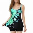 thumbnail image 5 of Lopeceal Two Piece High Neck Tankini Swimsuits for Women Tankini Bathing Suits Tops with Boyshorts Sleeveless Halter Swimwear, 5 of 6