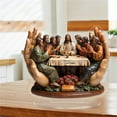 thumbnail image 6 of zhmrfg The Last Supper Home Living Room Study Office Desk Decor Acrylic Holiday Figurine Religious Scene Tabletop Ornament Christmas Easter Celebration Decorative Display, 6 of 6