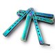 thumbnail image 2 of Cuchillo de mariposa, cuchillo plegable de metal de acero, herramienta de cuchillo de entrenamiento, peine de color desvergonzado Kuyhfg Bienvenido a Kuyhfg, 2 of 3