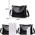 thumbnail image 2 of Bolso bandolera para mujer de piel sintética, bolso bandolera pequeño, bolso elegante con asa, bolso para mujer negro ONE WAY, 2 of 5
