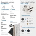 thumbnail image 4 of Amerock Esquire Brushed Nickel/Oil-Rubbed Bronze 18 inch (457mm) Towel Bar, 4 of 8
