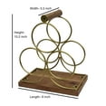 thumbnail image 3 of 3 Bottles Freestanding Tabletop Wine Holder, Countertop Wine Rack, Perfect for Home Decor & Kitchen Storage Rack, Bar,Wine Cellar, Cabinet, Pantry, Drink Organizer Bottle Holder, Gold finish WH-02GLD, 3 of 4
