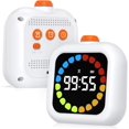 thumbnail image 2 of Minuterie Visuelle, 99 Minutes Minuteurs Numériques Rechargeables avec 3 Modes, Écran LCD Coloré Rétroéclairage Rotation Minuteur - Blanc, 2 of 5