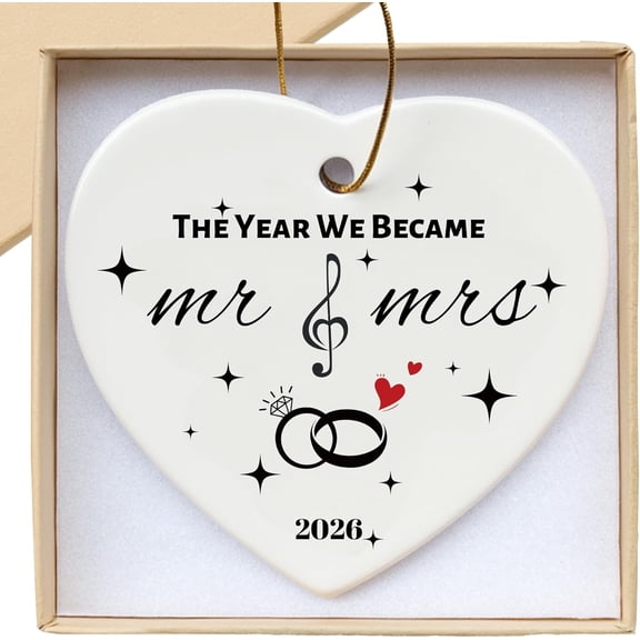 Wedding Gifts for Couples, Mr and Mrs Ornament 2026, Just Married  for Newlywed Couple Future Mr and Mrs Bride, Bridal Shower  Christmas Married Ornament Keepsake 2026