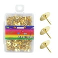 thumbnail image 6 of 200Pcs Nickel Plated Push Pin Map Pin Round Flat Head Thumbtacks for Corkboard, 6 of 10
