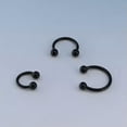 thumbnail image 5 of K-KED Stainless Steel U-shaped Ball Nose Ring Body Piercing Delicate Jewelry Lip Hoop -Black-12mm, 5 of 9