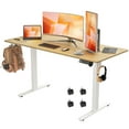 thumbnail image 6 of VVENACE Electric Standing Desk, Office Desk, Computer Desk, 55 inch 4 Memory Height Ergonomic Sit Stand up Desk, Height Adjustable Desk, Oak, 2 Split Boards, 6 of 11