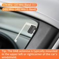 thumbnail image 4 of DAB Car Aerial Digital Radio DAB+ Aerial Antenna Replacement SMB Plug Adapter Connector 3 Meters Glass Mount Digital Radio Active Antenna RG174 Cable for AM FM Clarion Pioneer JVC Tuner Kenwood Alpine, 4 of 5