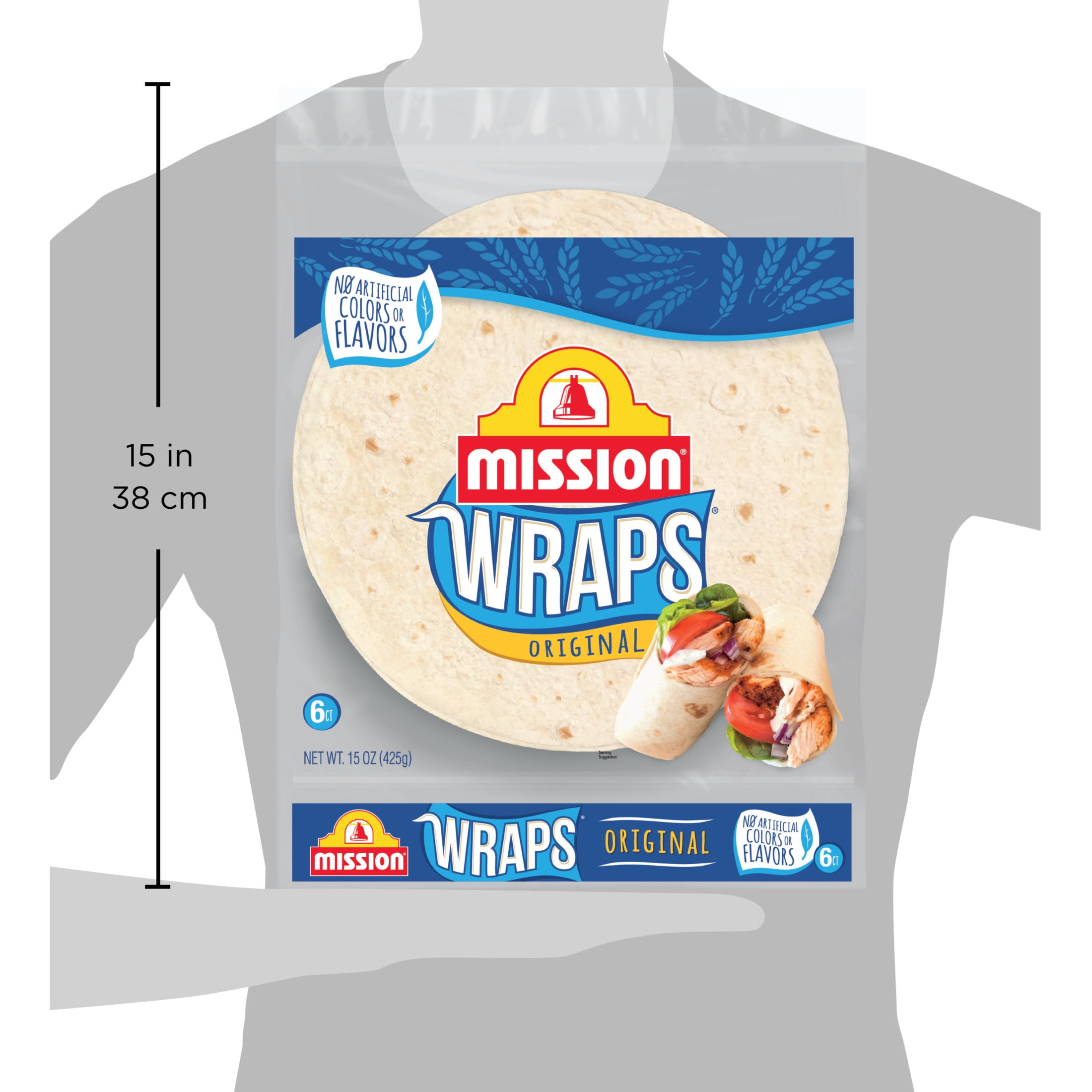 Mission Wraps Original, 6 Count