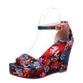 thumbnail image 2 of Zapatos planos de moda para mujer, sandalias informales de tacón de cuña hueca, zapatos de talla grande Wmkox8yii sa1470, 2 of 9