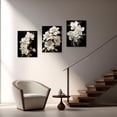 thumbnail image 4 of ZHONGYUTONG 3 Piece Orchid Wall Art White Gold Flower Canvas Floral Blossom Pictures Lily Painting for Living Room Decor Framed (11.00" x 14.00" x 3PCS), 4 of 5