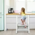 thumbnail image 2 of Costway Kids Step Stool Learning Helper w/Armrest for Kitchen Toilet Potty Training Gray, 2 of 10