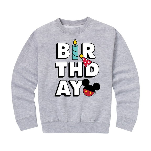 Mickey & Friends - Mickey Birthday Icons - Toddler And Youth Crewneck Fleece Sweatshirt