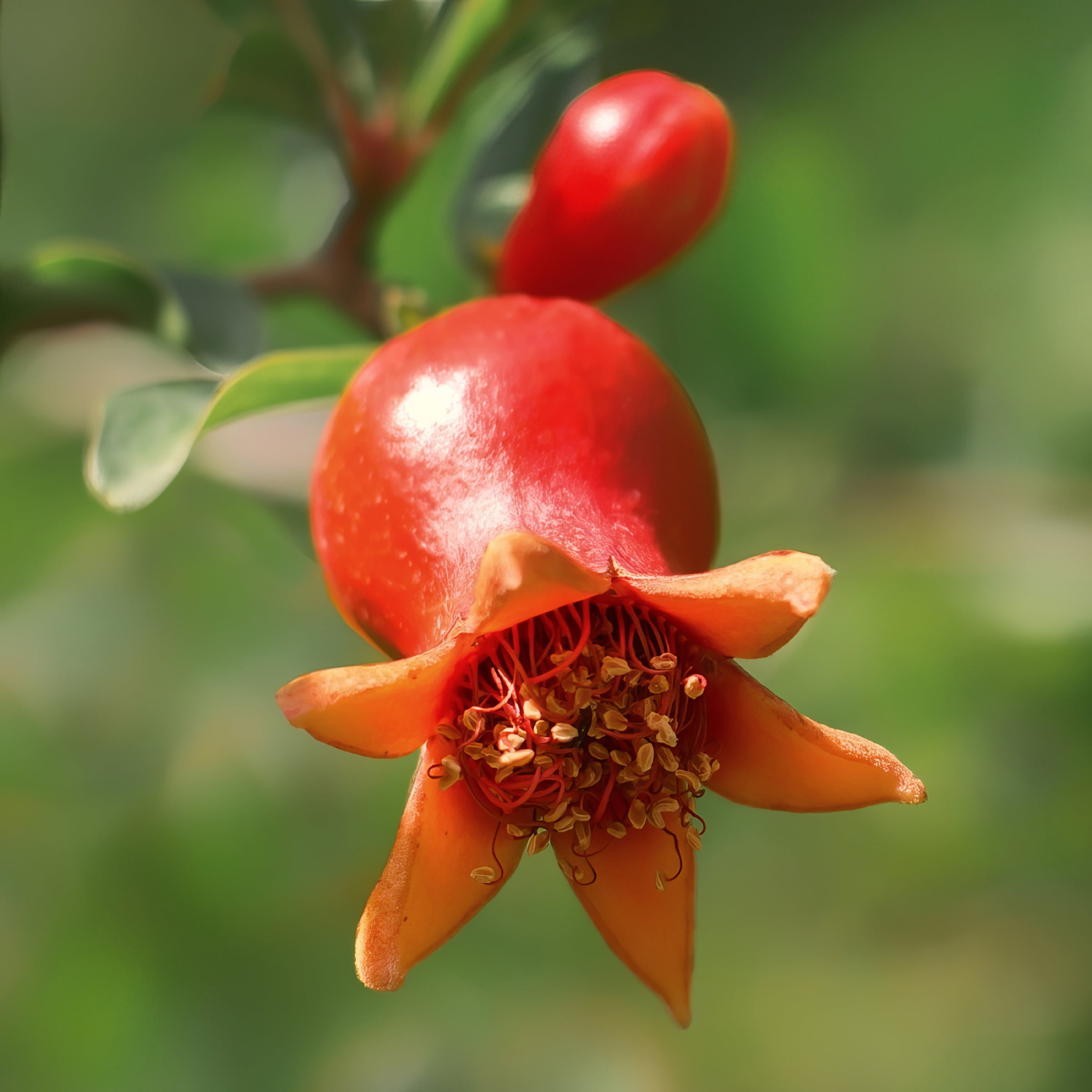 National Plant Network Live Perennial Shrub 1 gal Dwarf Pomegranate with Full Sunlight