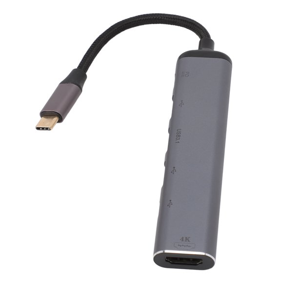 USB C Hub, PD Power Charging Aluminium Alloy USB C Multiport Splitter for Tablet